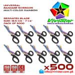 Universal Bandage Scissors 7-25 MultiColor Rainbow EMS Shears Heavy Duty EMT Utility Trauma Set First Aid Stainless Steel Blades and Plastic Handles Paramedic Nursing Tools Pack of 5000 Thousand