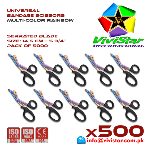 77 - Universal Bandage Scissors 5-75 Multi-Color Rainbow EMS Shears Heavy Duty EMT Utility Trauma Set First Aid Stainless Steel Blades and Plastic Handles Paramedic Nursing Tools Pack of 5000 Thousand Universal Bandage Scissors 5-75 Multi-Color Rainbow EMS Shears Heavy Duty EMT Utility Trauma Set First Aid Stainless Steel Blades and Plastic Handles Paramedic Nursing Tools Pack of 5000 Thousand