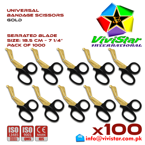 82 - Universal Bandage Scissors 7-25 Gold EMS Shears Heavy Duty EMT Utility Trauma Set First Aid Stainless Steel Blades and Plastic Handles Paramedic Nursing Tools Pack of 1000 Thousand Universal Bandage Scissors 7-25 Gold EMS Shears Heavy Duty EMT Utility Trauma Set First Aid Stainless Steel Blades and Plastic Handles Paramedic Nursing Tools Pack of 1000 Thousand