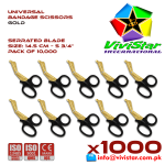 Universal Bandage Scissors 5-75 Gold EMS Shears Heavy Duty EMT Utility Trauma Set First Aid Stainless Steel Blades and Plastic Handles Paramedic Nursing Tools Pack of 10000 Thousand