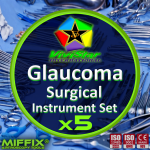 Glaucoma Surgical Instrument Set Eye Surgery Ophthalmic Incisional Surgery Trabeculectomy Ahmed Glaucoma Valve Baerveldt Implant Goniotomy Trabeculotomy Iridectomy Pack of 5