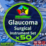 Glaucoma Surgical Instrument Set Eye Surgery Ophthalmic Incisional Surgery Trabeculectomy Ahmed Glaucoma Valve Baerveldt Implant Goniotomy Trabeculotomy Iridectomy Pack of 50