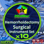 Hemorrhoidectomy Surgical Instruments Set hemorrhoidopexy polypectomy Thrombosed hemorrhoid excision Pack of 10