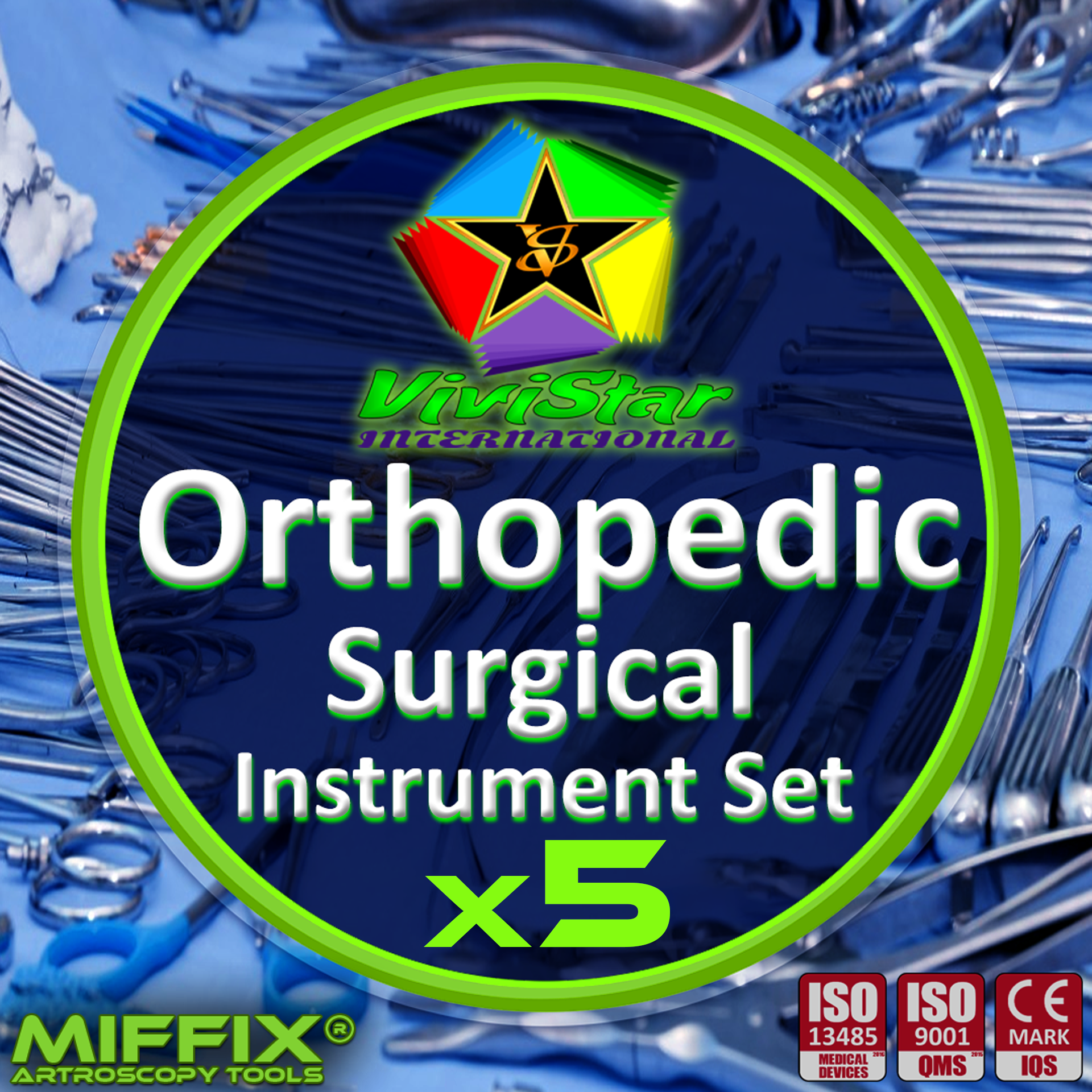 Orthopedic Surgical Instrument Set fracture & internal fixation with plates and screws bone reduction ortho trauma surgeries Pack of 5
