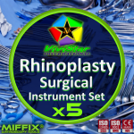 Rhinoplasty Surgical Instrument Set rhinoplasty septoplasty septorhinoplasty nasal osteotomies cartilage harvesting grafting alar base reduction Pack of 5