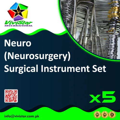 54 - Neurosurgery Surgical Instrument Set craniotomy craniectomy intracranial aneurysm hydrocephalus spinal laminectomy Pack of 5