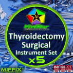 thyroidectomy Surgical Instrument Set hemithyroidectomy, subtotal thyroidectomy, parathyroid exploration and excision, central neck dissection, reoperative thyroid surgery Pack of 5