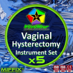 vaginal hysterectomy Surgical Instrument Set , vaginal-assisted hysterectomy, uterine prolapse correction, cystocele and rectocele repair, uterine fibroid management surgery Pack of 5