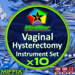 vaginal hysterectomy Surgical Instrument Set , vaginal-assisted hysterectomy, uterine prolapse correction, cystocele and rectocele repair, uterine fibroid management surgery Pack of 10