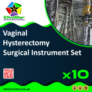 vaginal hysterectomy Surgical Instrument Set , vaginal-assisted hysterectomy, uterine prolapse correction, cystocele and rectocele repair, uterine fibroid management surgery Pack of 10 sets