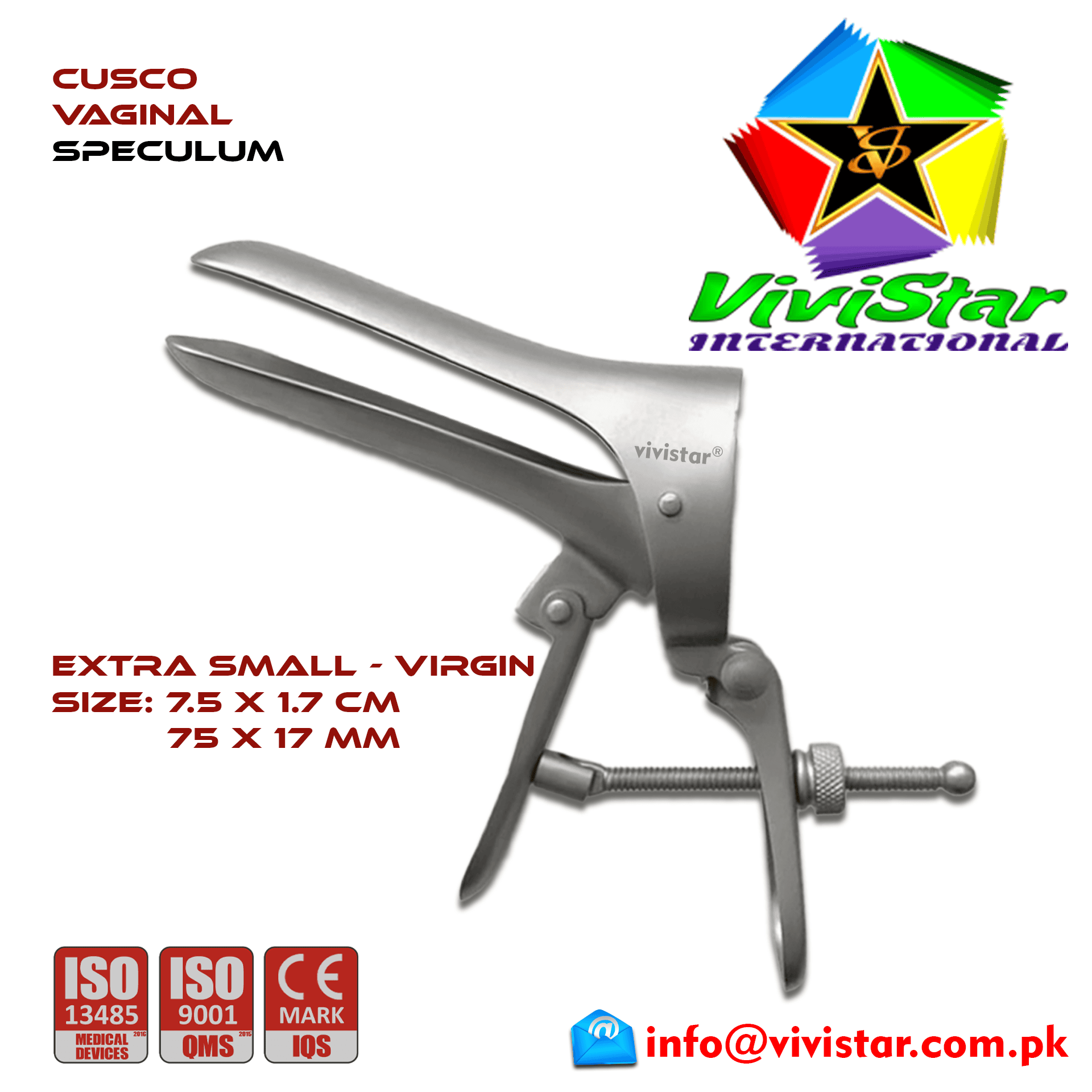 Cusco Vaginal Speculum Extra Small Virgin Gynecology Cervical Examination Obstetrics Best Steel Self Retaining Surgical