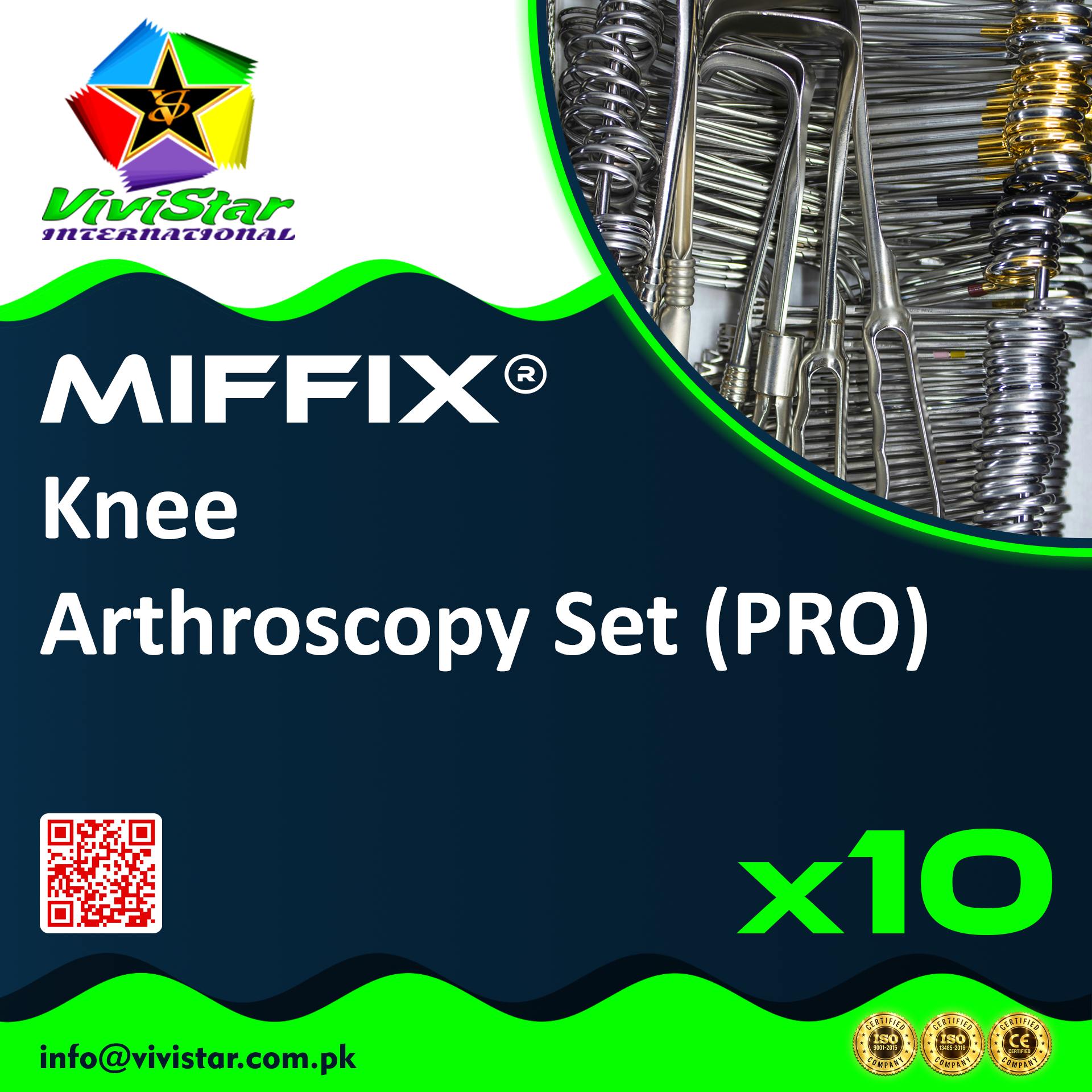 Knee Arthroscopy Set- Duckbill Punch Rotary Scissor Suture Forceps-Straight-Arthroscopic-Endoscopy-Handle-Acufex-Silcut-Pro-Surgery Aligator Pack of 10