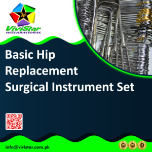 Basic Hip Replacement Surgical Instrument Set arthroplasty procedures primary total THR hemiarthroplasty Hibbs Osteotome Russian Tissue Stille Liston Luer Rongeur Metzenbaum Scissors Clamps