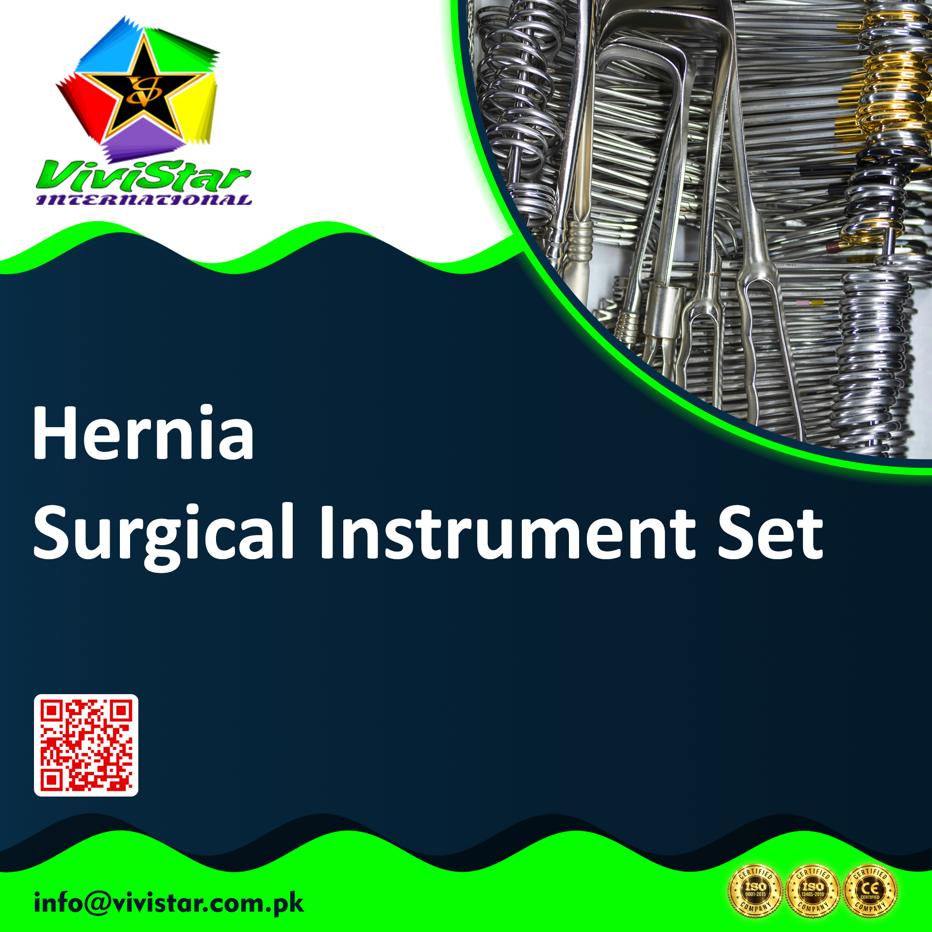 Hernia Surgical Instrument Set abdominal wall repair inguinal hernia umbilical hernia femoral tissue dissection Mayo Pean Foerster Kelly forceps TC Russian Backhaus Lahey Metz