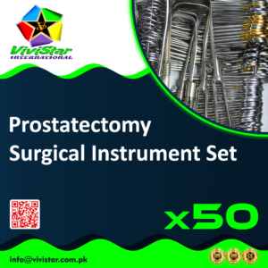 Prostatectomy Surgical Instrument Set urological radical open laparoscopic robotic-assisted transvesical prostate pelvic lymph node dissection bladder neck reconstruction Allis Pean Foerster Pack of 50 Sets