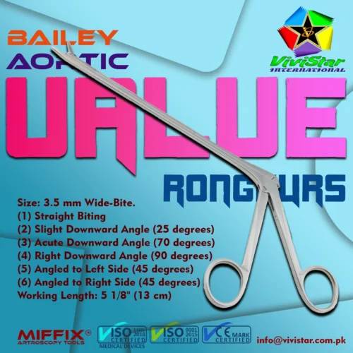 BAILEY AORTIC VALVE RONGEURS Surgical INSTRUMENTS teleflex sklar germedusa wexler aesculep medline stille KLS Martis Bailey Aortic Valve Rongeurs