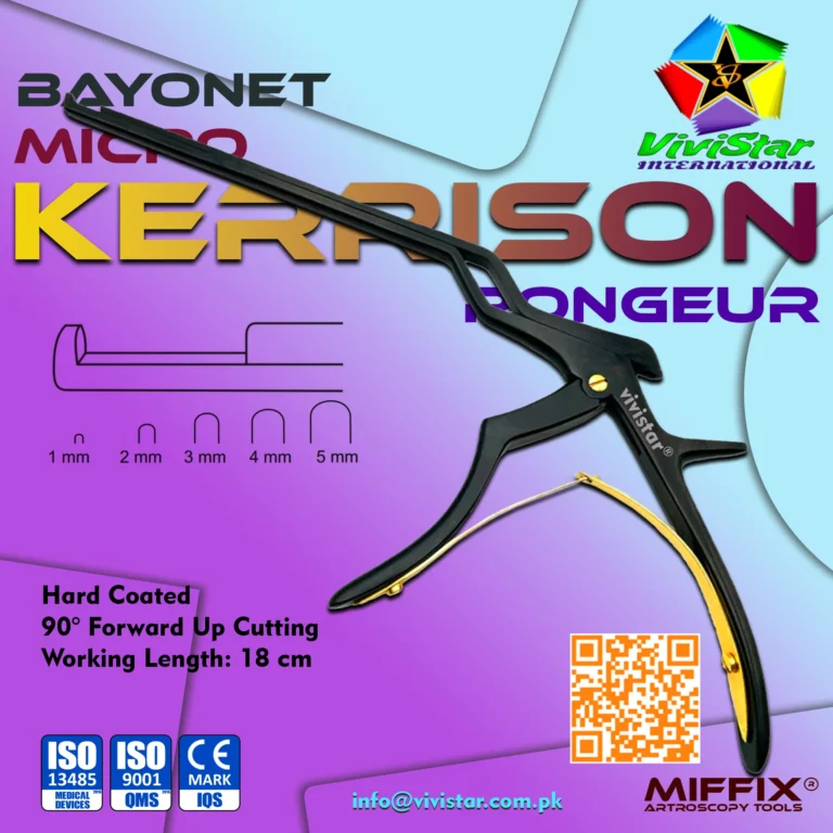 The Bayonet Micro Kerrison Rongeur is a specialized instrument engineered for high-stakes neurosurgical and spinal procedures where visibility and precision are non-negotiable.