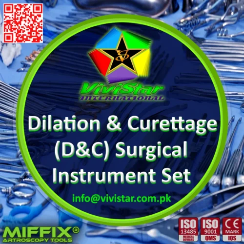 Dilation & Curettage (D&C) Surgical Instrument Set pregnancy postpartum Surgery cervix gynecological Gynaecology 2 Arabic تقدم شركة Vivstar مجموعة كاملة من أدوات التوسيع والكحت (D&C)، المصممة لتلبية أعلى المعايير في جراحة أمراض النساء والجراحة البيطرية.