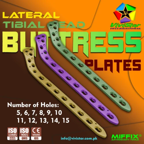 Lateral Tibial Head Buttress Plates Surgical INSTRUMENTS teleflex sklar germedusa wexler aesculep medline stille KLS Martis Lateral Tibial Head Buttress Plating System Rigid Internal Fixation for Proximal Tibia Fractures