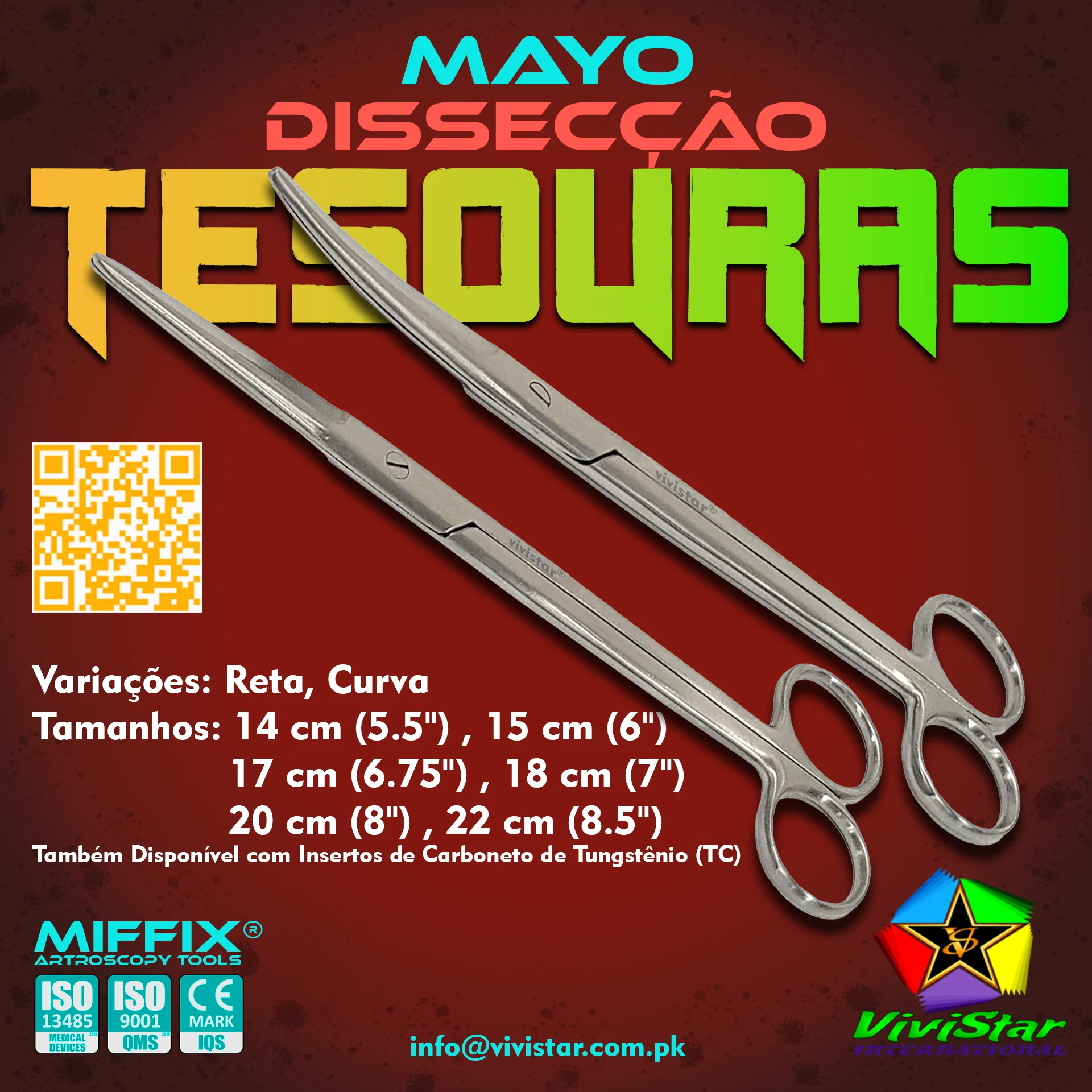 Tesoura Mayo é um instrumento indispensável em qualquer arsenal cirúrgico, reconhecida mundialmente por sua robustez e versatilidade. Projetada especificamente para a manipulação de tecidos densos