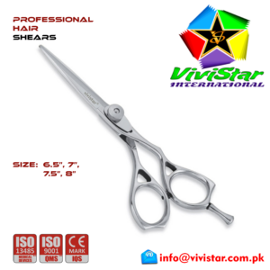 Professional hair shears Custom logo Barber scissors cutting shears set United States Pakistan United Kingdom Australia Standard Salon Sizes with Silver Finger Rest