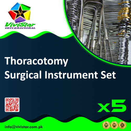 102 - Thoracotomy Surgical Instrument Set thoracic cavity cardiothoracic procedures lobectomy pneumonectomy tumor excision esophageal surgery open cardiac access Pack of 5 Sets Thoracotomy Surgical Instrument Set thoracic cavity cardiothoracic procedures lobectomy pneumonectomy tumor excision esophageal surgery open cardiac access Pack of 5 Sets Surgical Instruments Sialkot Pakistan Scissors Forceps Kerrison Rongeur USA Mexico Brazil Germany Africa Europe Spain
