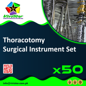 Thoracotomy Surgical Instrument Set thoracic cavity cardiothoracic procedures lobectomy pneumonectomy tumor excision esophageal surgery open cardiac access Pack of 50 Sets