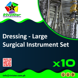Dressing Surgical Instrument Set Large comprehensive high quality minor procedures wound suturing abscess drainage minor excisions post-operative care hospitals clinics emergency Pack of 10 Sets