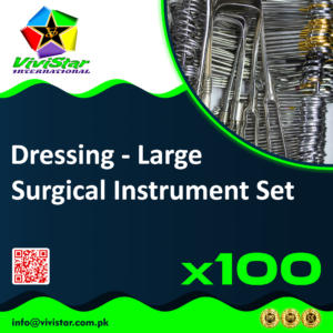 Dressing Surgical Instrument Set Large comprehensive high quality minor procedures wound suturing abscess drainage minor excisions post-operative care hospitals clinics emergency Pack of 100 Sets