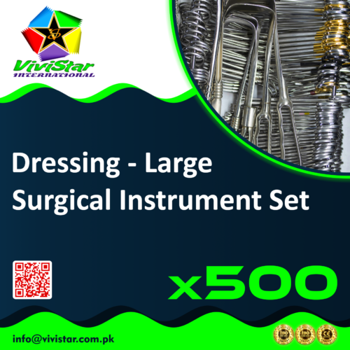 235 - Dressing - Large Surgical Instrument Set Pack of 500 Sets Dressing Surgical Instrument Set Large comprehensive high quality minor procedures wound suturing abscess drainage minor excisions post-operative care hospitals clinics emergency Pack of 500 Sets Surgical Instruments Sialkot Pakistan Scissors Forceps Kerrison Rongeur USA Mexico Brazil Germany Africa Europe Spain