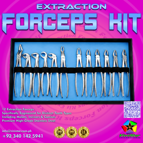 🦷 Dental Extraction Forceps Kit – The Master Set for Oral Surgery